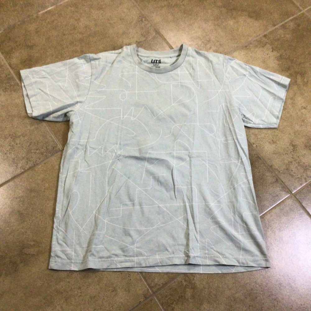 Uniqlo Dusen Dusen Size Sz L Green Cotton Graphic Ellen Van Dusen T-Shirt